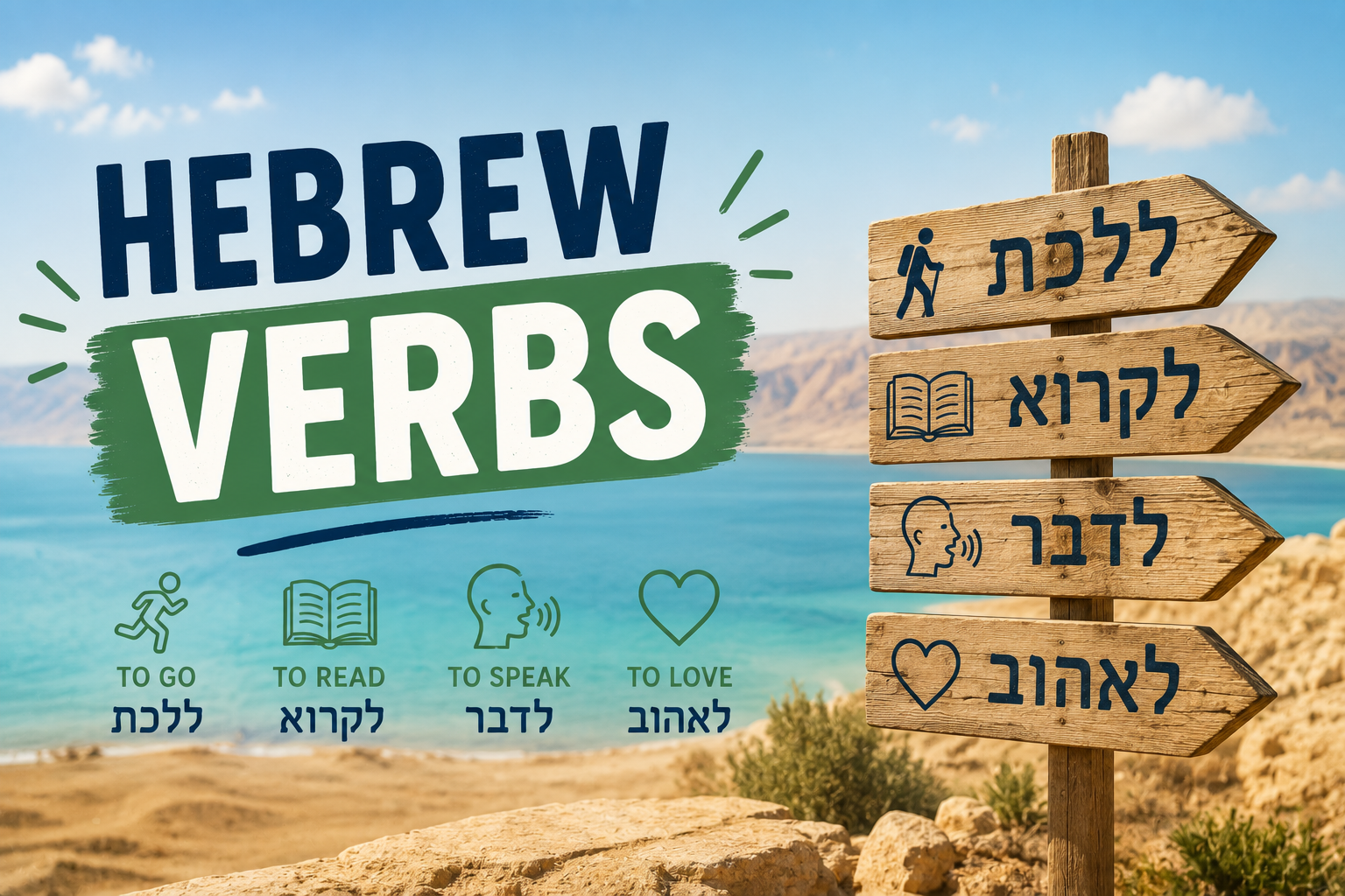 100 Common Must-Know Hebrew Verbs — with meanings, examples, and conjugation tips