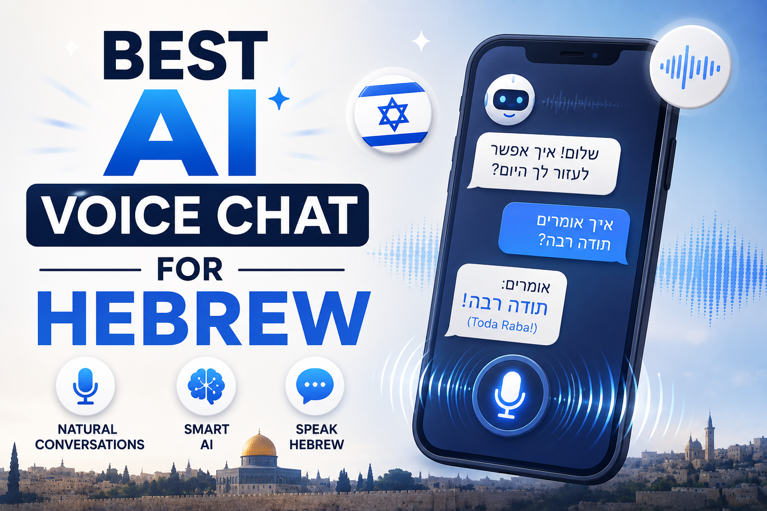 Best AI voice apps for learning Hebrew in 2026 — ChatGPT, Talkio, Pimsleur reviewed